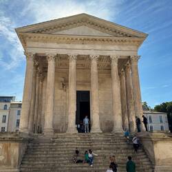 Maison Carre, fully restored Roman temple, now history museum