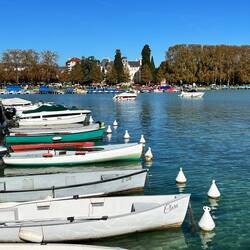 A lot of boats, canoes etc along the lake front