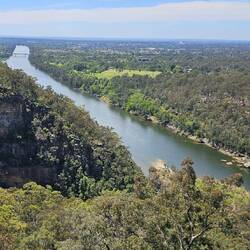 Looking out over the Nepean River across the Cumberland Plain.