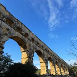 Looking from east to Pont du Gard