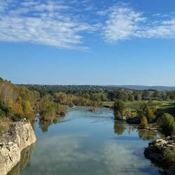 Looking down the river Gardon