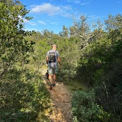 Some random dude walking through Strawberry trees