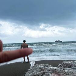 Privatstrand und schöner Po