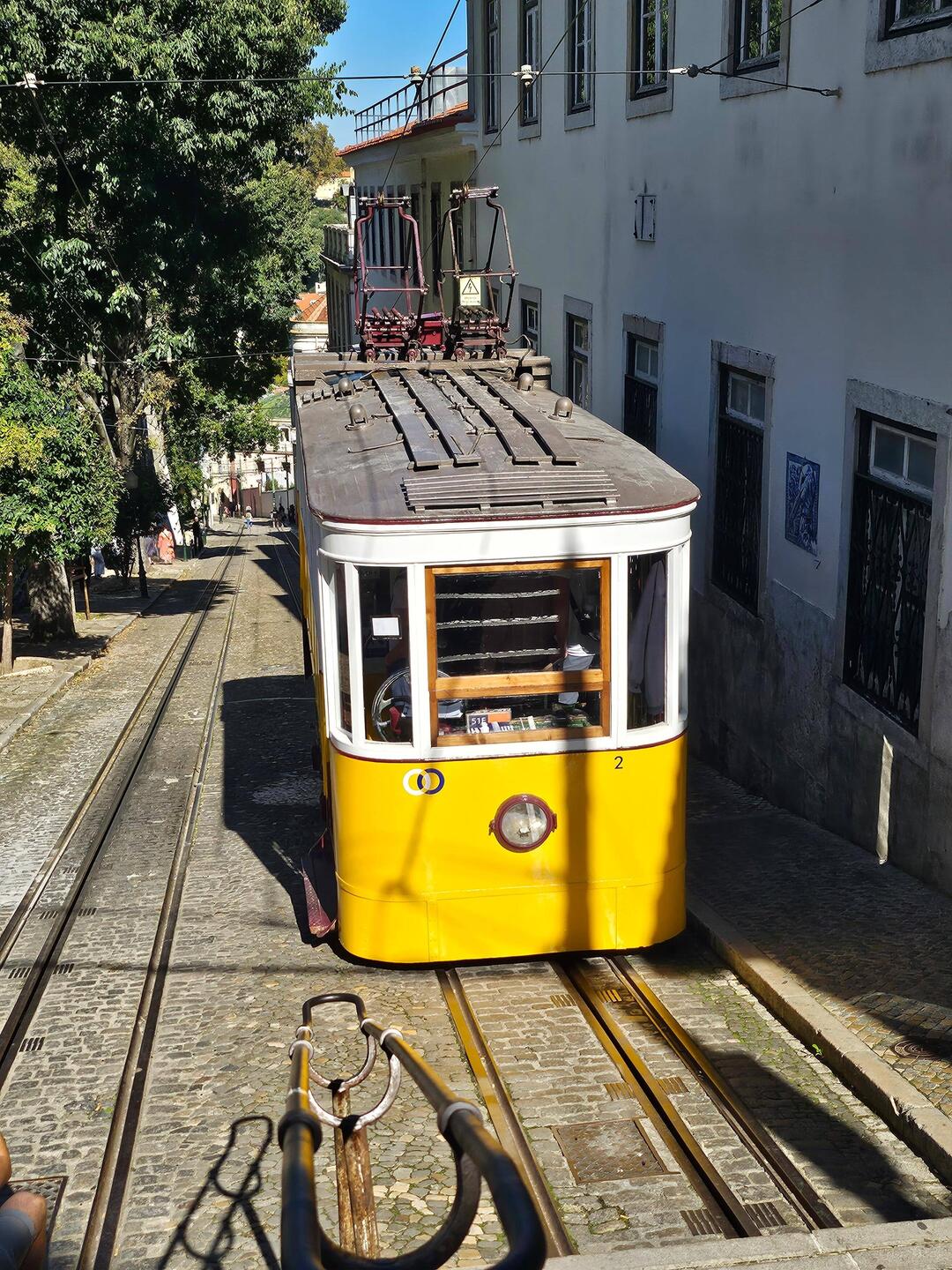 Je kan hier met een trammetje naar beneden.