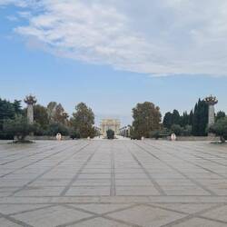 The biggest (1D) park in central Asia. It's more of a boulevard