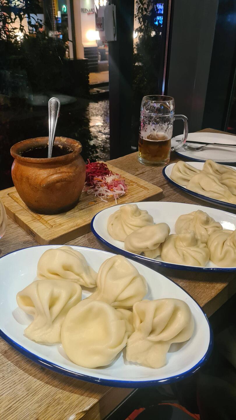 Lobio and khinkali