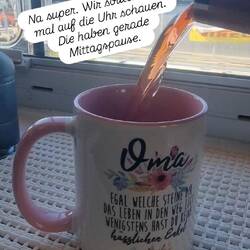 Kamen genau zur Mittagspause an der Werkstatt an