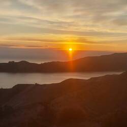 Sonnenuntergang vom Restaurant aus