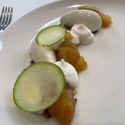 Panna Cotta and apple