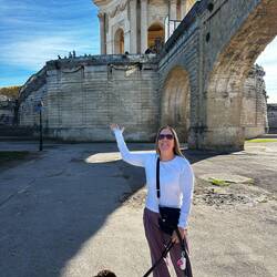 CJ and Daisy below the water tower