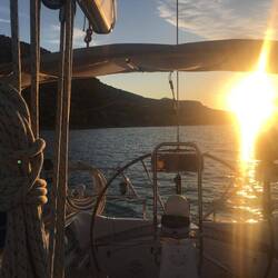 Early morning sunrise, waiting on the water to be lifted