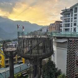 Soviel zu Sapa's Kitschkultur, Aussichts-Terrassen eines Hotels