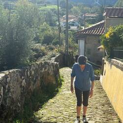 A long walk down and equally long walk back up to our car