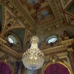 One of many chandeliers