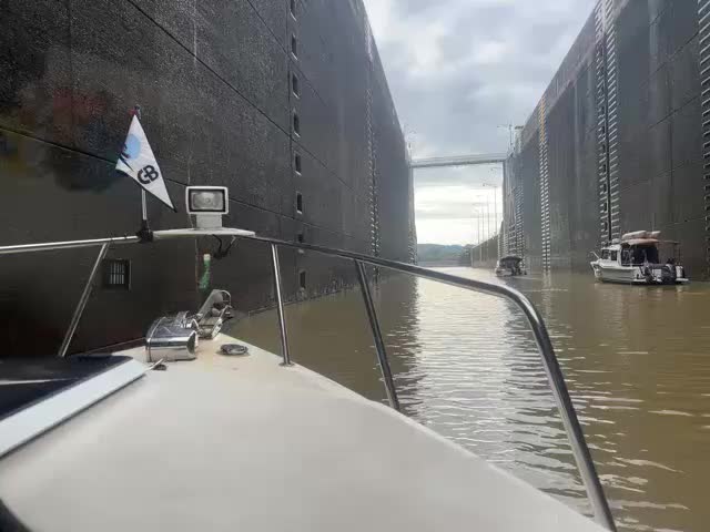 Departing Watts Bar Lock after locking down.