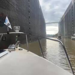 Departing Watts Bar Lock after locking down.