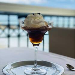 Glasierte Maronen mit Braunem Rum und Sahne