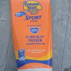 "very" water resistant suncream which I still got burnt using