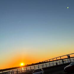 Sunset, moon rise in Solomons