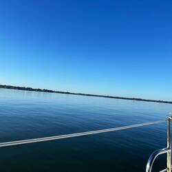 Flat waters leaving Cambridge