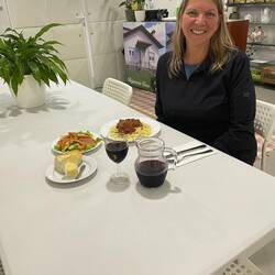 Another delicious pilgrim's dinner. Cost €10 for dinner, €20 for the room.