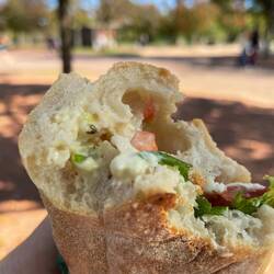 Chicken baguette for lunch