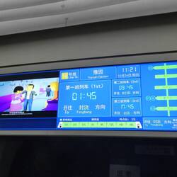 In der Metro wird der Füllstand der Waggons angezeigt