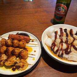 Hongkong Style Rice Rolls und Spicy Mix Fish Ball