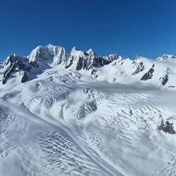 Gletscherfeld des Mt Cook und Mt Tasman