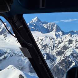 Erster Blick auf den Mount Cook