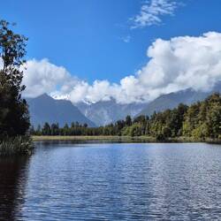 Lake Matheson mit Fox Glacier