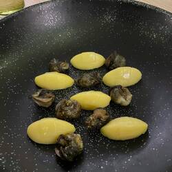 My entree minus the mushroom and spinach sauce