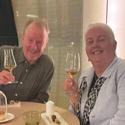 Cheers with our digestives