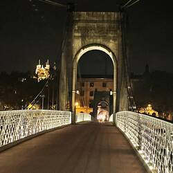 Pedestrian bridge over the Rhône
