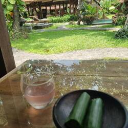 Welcome drink in der Unterkunft