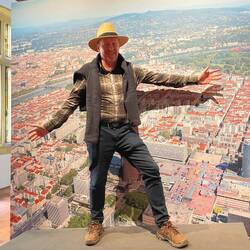 Ian having fun in the museum