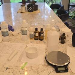 Lotion in progress