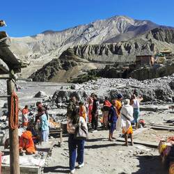Ritueller Waschplatz am Kali Gandaki