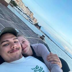 Sonnenuntergang an der Promenade