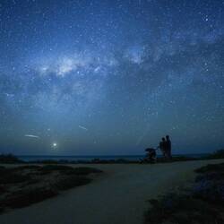 Der Komet im Nachthimmel