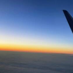 Sunset as we head to Copenhagen