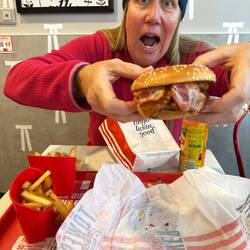 Joining Team Cheese with the Tower of Cheese chicken sammy