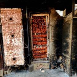 So much pottery crammed in to the kiln