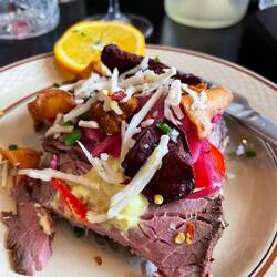 My delicious roast beef open sandwich