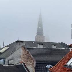 Foggy morning, taken from our rooftop terrace