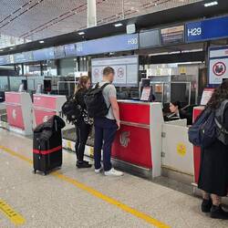 Einchecken für den Rückflug