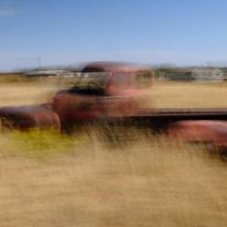 Ghostly truck (using ICM, Intentional Camera Movement)