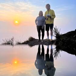 Leider war es recht bewölkt, so dass der Sonnenaufgang nicht so spektakulär war