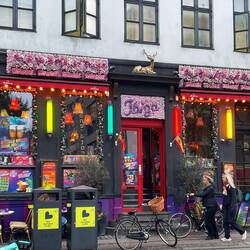 Colourful Bar Ibiza around the corner from our apartment