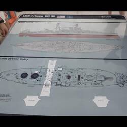 Das Memorial (weiß) würde über die USS Arizona gebaut